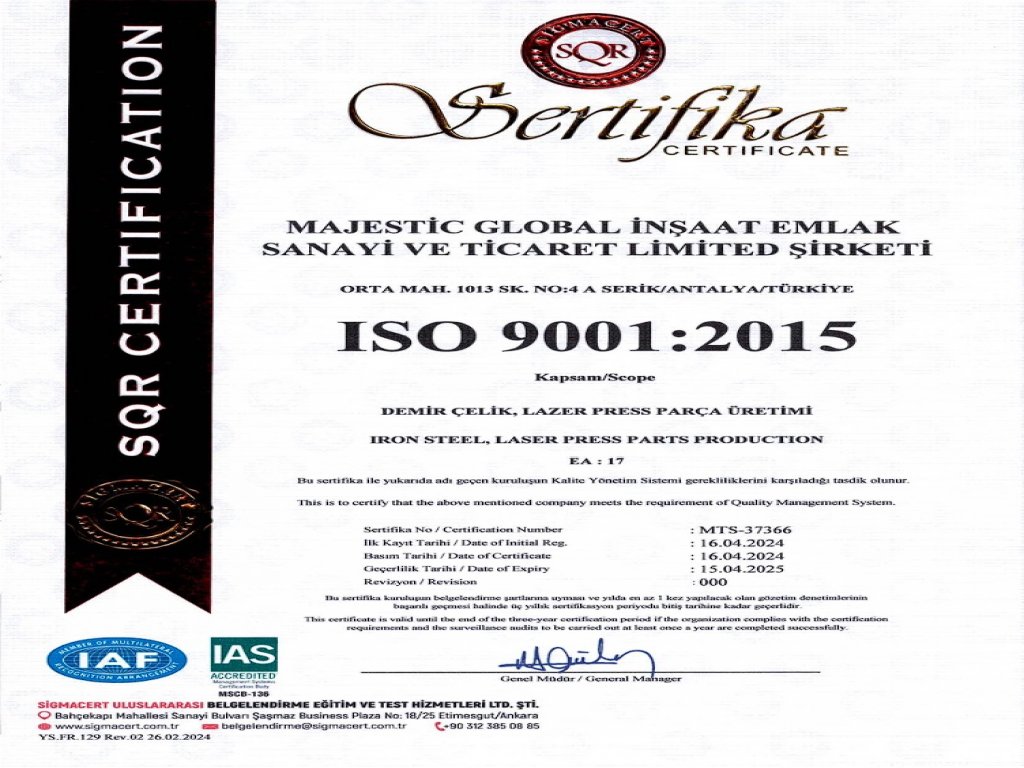 İSO 9001 2015